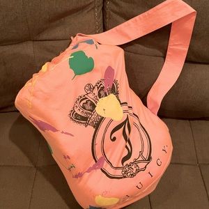 Vintage Juicy Couture sleeping bag with pillowcase and carry bag